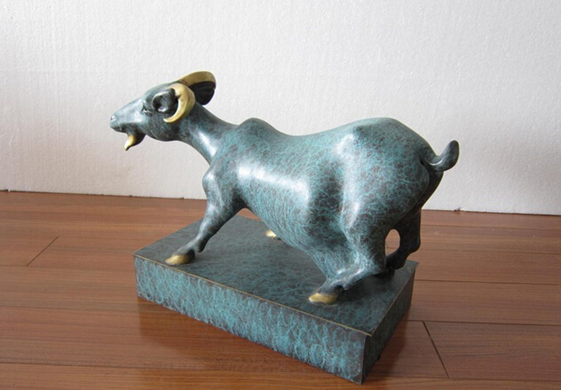 China-Copper-Bronze-Sculpture-Art-Abstract-Decoration-Zodiac-Sheep-font-b-Goat-b-font-font-b