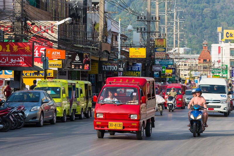 Phuket,,Thailand,January,1,:,Tuk-tuk,Moto,Taxi,On,The